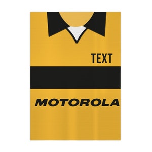 Personalisiertes Livingston - 2001 Heimtrikot - A4 Metallschild - Rahmenoptionen verfügbar