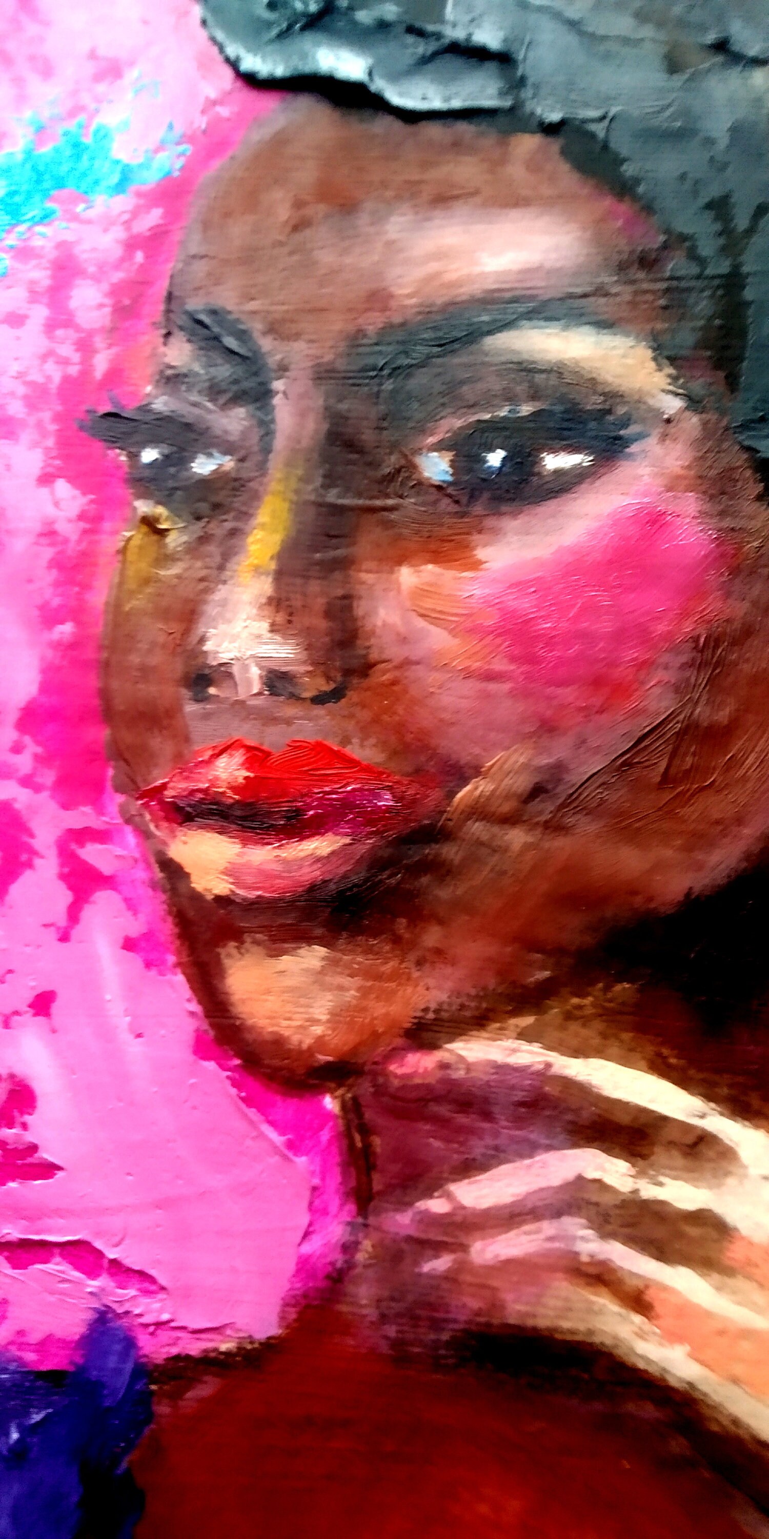 African American Painting Nude Woman Original Art Palette Etsy