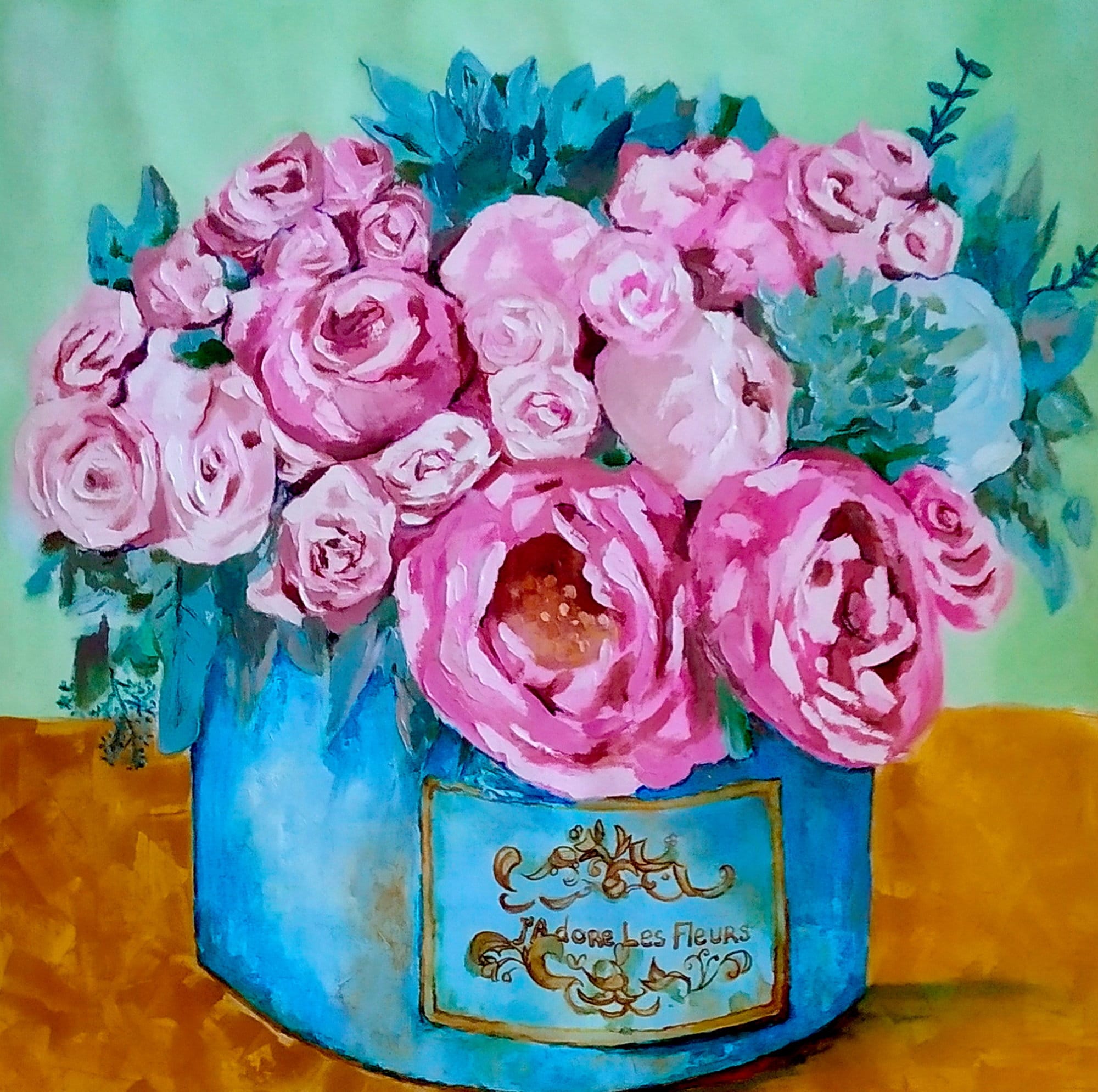 Vintage Pink Rose Painting — HERITAGE ART PRINTS