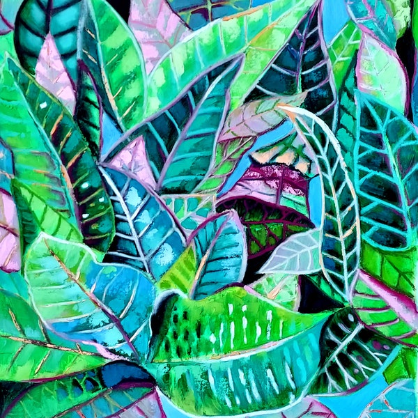 Jungle Leaf Art Etsy
