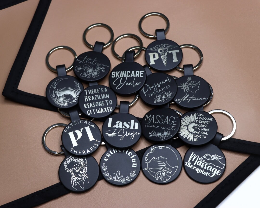 Reflexology Keychains Engraved Metal Keychains ~ Esthetician Gift, Physical Therapist Gift ...