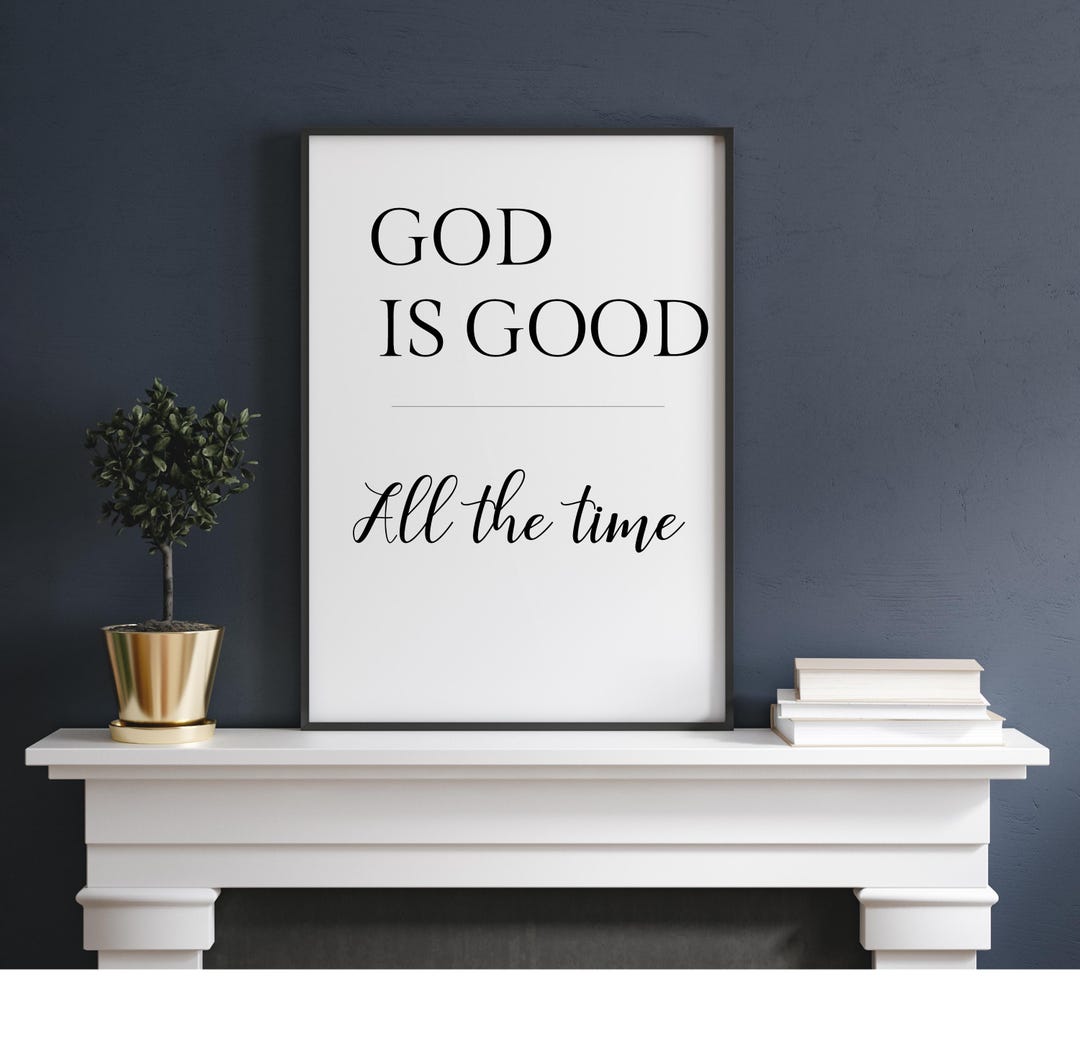 God is Good, Framed Christian Wall Art, Framed Bible Verse Art, Bible ...