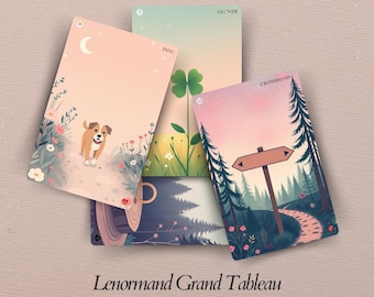 Cartas del Gran Tablero Lenormand: Oráculo, herramientas de adivinación, trabajo energético (digitales e imprimibles)