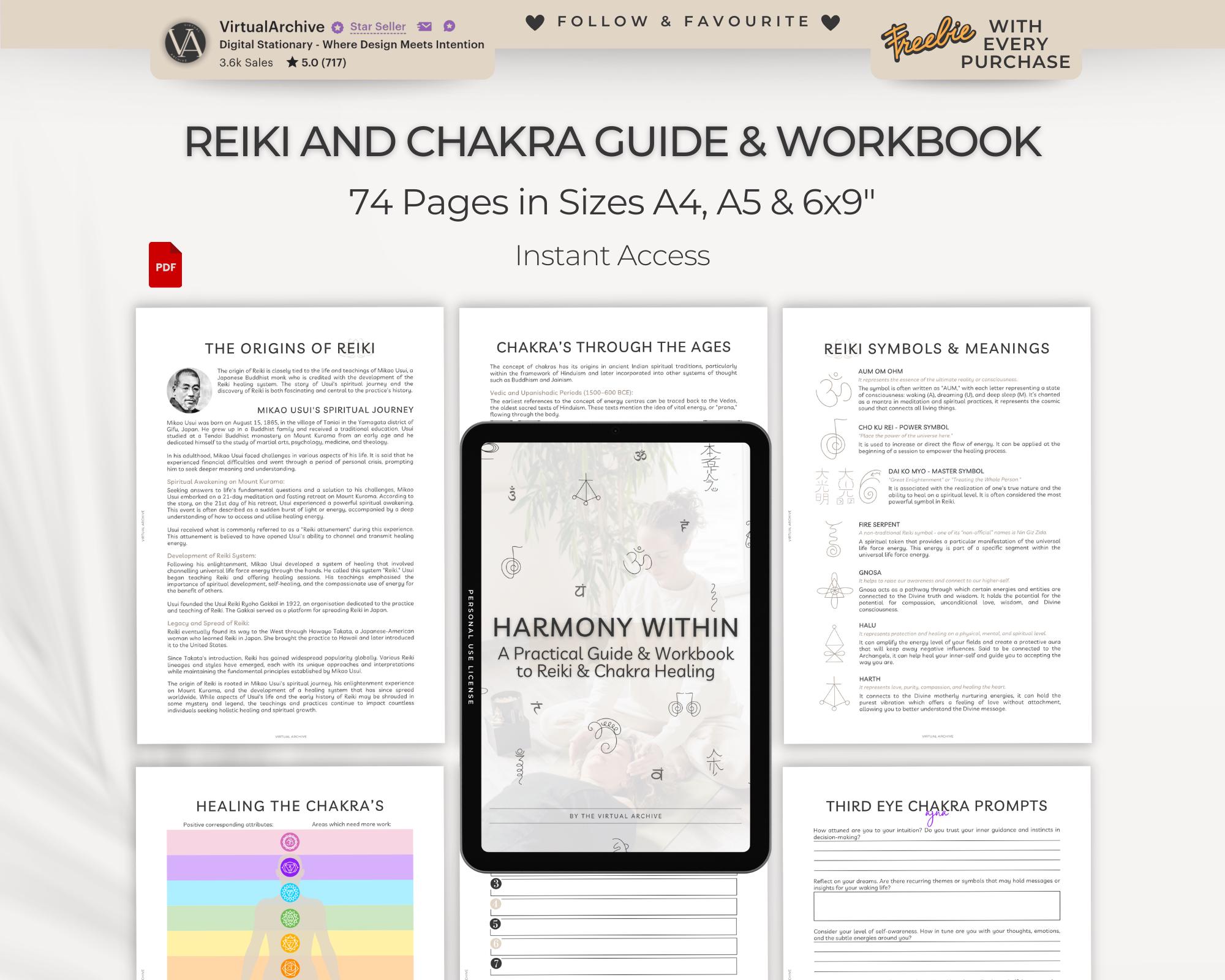 Chakra & Reiki Beginners Guide and Workbook | Spirituality | Energy Work | Japanese Methodology | Self-Help Wellness | Meditation | Healing
