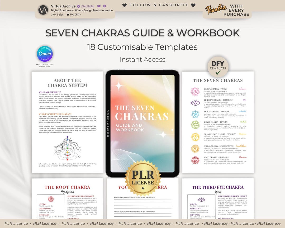 PLR: the 7 Chakra's Workbook | Resell | Coaching Templates ...
