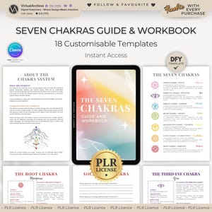 PLR: het werkboek van de 7 chakra's | Doorverkopen | Coachingsjablonen | Spiritualiteit | Genezing | Zelfhulptools | Journaalbijlagen | E-werkboek | Canvas