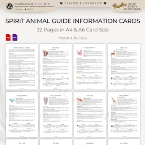 Guía de Animales Espirituales: Cartas del Oráculo, Herramientas de Adivinación, Autoayuda, Cartas de Sanación, Trabajo Espiritual, Manifestación y Descargas Digitales.