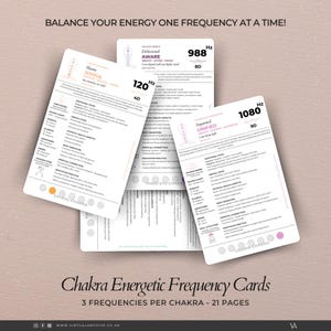 Energetic Frequency Guide Cards: Sound Therapy, Emotional Regulation, Chakra Healing (Digital Download)