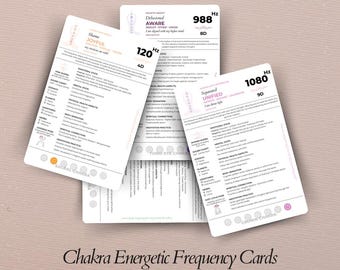 Tarjetas Guía de Frecuencias Energéticas: Terapia de Sonido, Regulación Emocional, Sanación de Chakras (Descarga Digital)