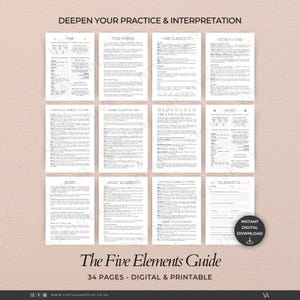 Gids met vijf elementen: energie-uitlijning, natuur, spirituele oefening, aarding (digitale download)