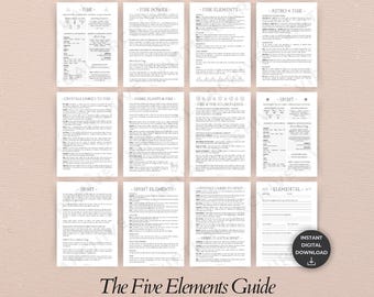 Guía de los Cinco Elementos: Alineación Energética, Naturaleza, Práctica Espiritual, Conexión a Tierra (Descarga Digital)