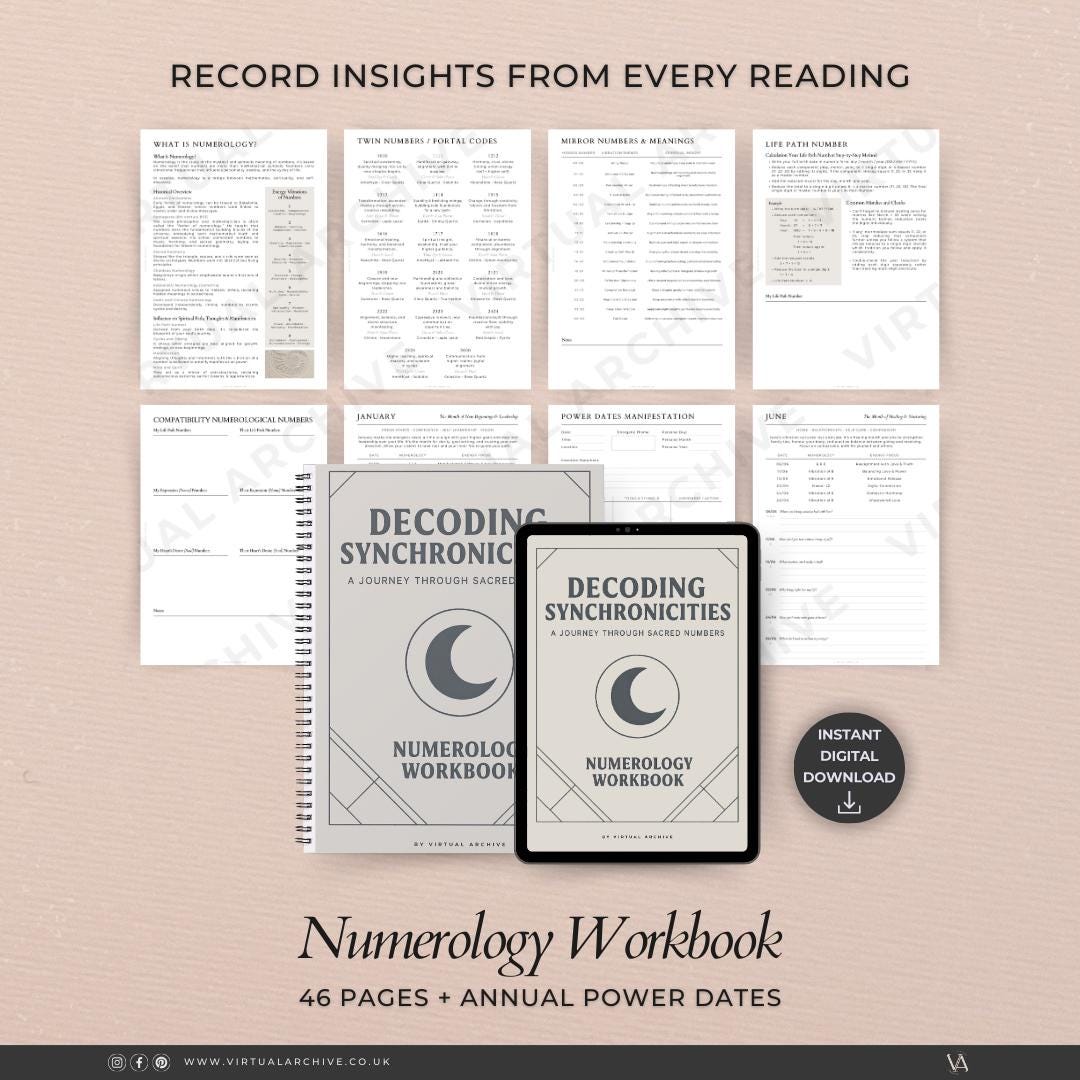 Numerology Worksheet.pdf Numerology Worksheets: Life Path & Destiny Numbers, Spiritual Planner ...
