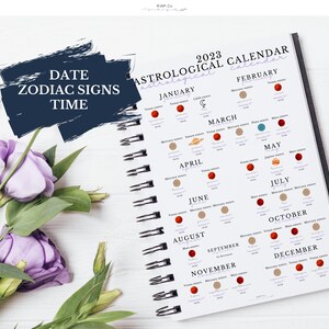 2023 Moon & Astrology Guide Cheat Sheet Spiritual Calendar - Etsy