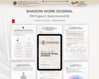 Shadow Work Journal | Hyperlinked | Self Reflection | Spirituality | Grimoire | Emotional Regulation | Self-Worth | Mental Health | Ebook