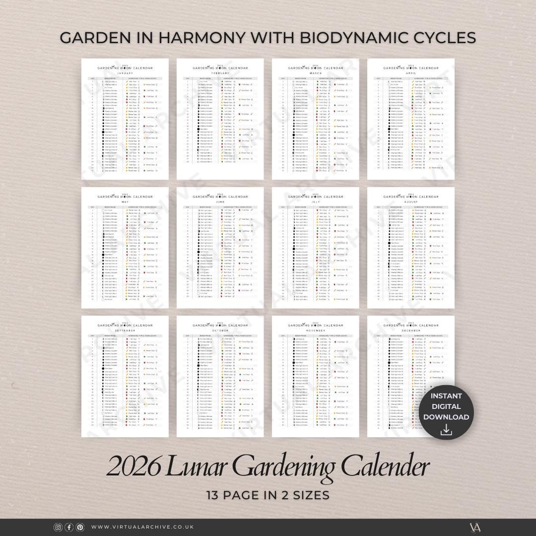 2026 Lunar Gardening Calendar: Moon Planting Guide, Biodynamic