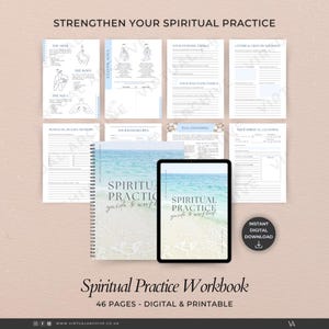 Spiritual Practice Workbook: Energy Work, Astrology & Lunar Cycles, Self Development (Digital Download)