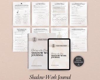 Diario de trabajo de la sombra: Hojas de trabajo de autorreflexión guiada, sugerencias de sanación (descarga digital)