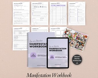 Manual de Manifestación: Planificador de la Ley de Atracción, Diario de Fijación de Metas (Descarga Digital)