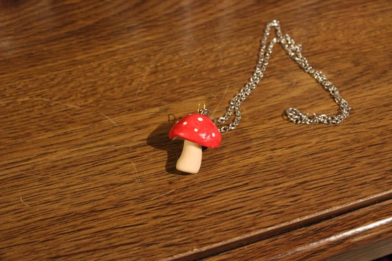 Red 2024 mushroom necklace