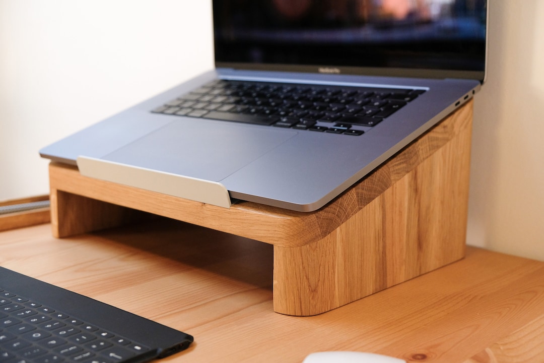 Laptop Stand, Laptop Holder, Wooden Laptop Stand, MacBook Laptop Stand