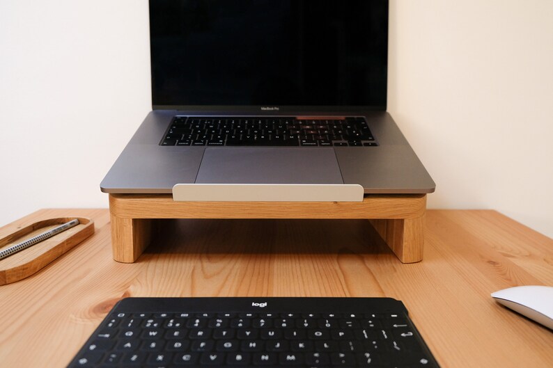Laptop Stand Laptop Holder Wooden Laptop Stand Macbook Etsy