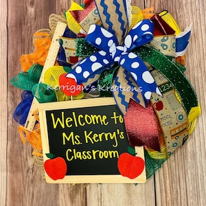 Teacher Appreciation Gift, Gift for Teacher, Teacher Classroom Decor, Classroom Decor, Year Round Decor, Primary Colors, Chalkboard