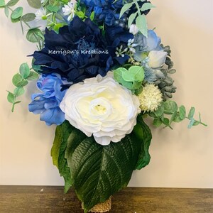 Custom Wedding Bouquet, bridal bouquet, bridesmaid Bouquet, faux wedding Bouquet, rustic wedding flowers, fake floral bouquet, dusty blue