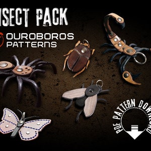 Insect Charm Pack - DIY - Leather Pattern PDF