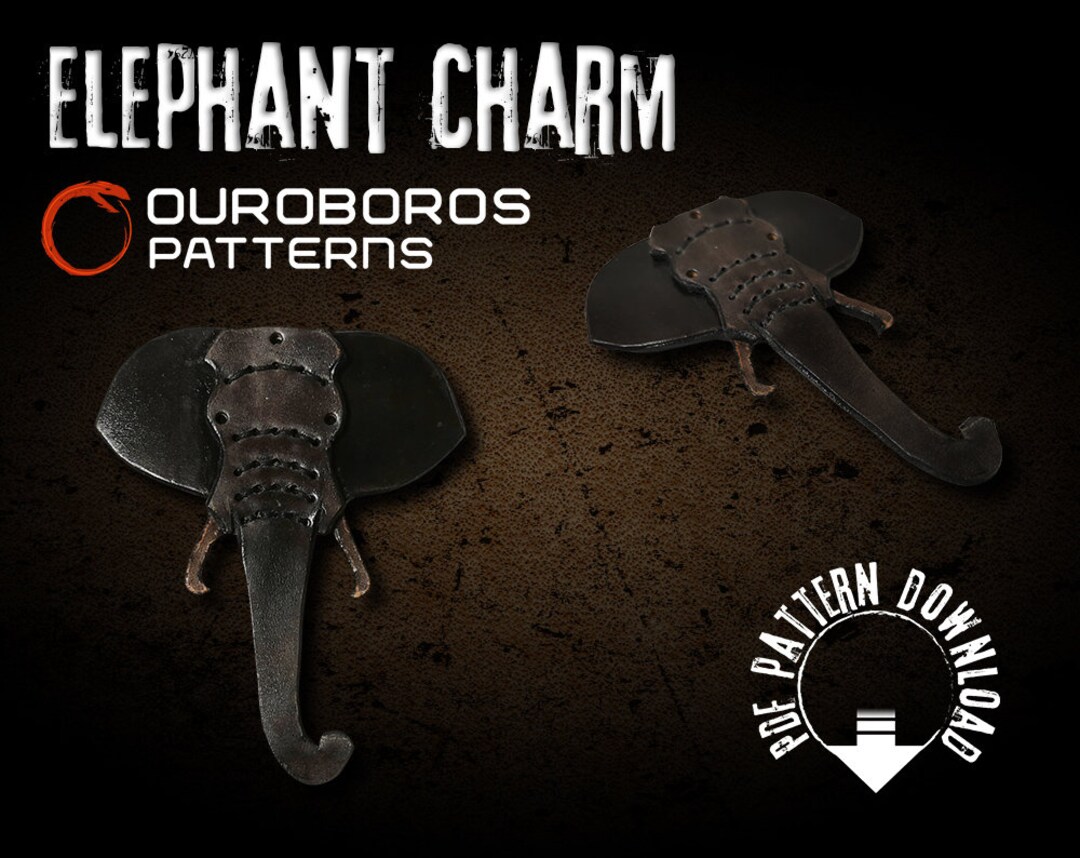 Elephant Charm - DIY - Leather Pattern PDF - Etsy