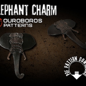 Elephant Charm - DIY - Leather Pattern PDF