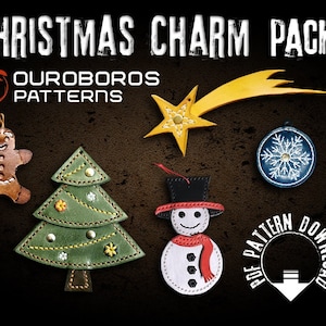 Christmas Charm Pack - DIY - Leather Pattern PDF