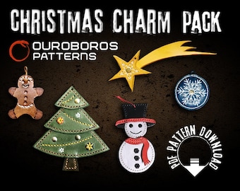 Christmas Charm Pack - DIY - Leather Pattern PDF