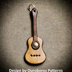 Guitar Charm DIY Leather Pattern PDF image 5