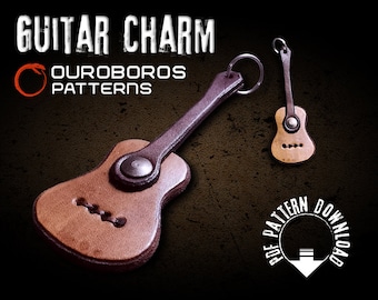 Guitar Charm - DIY - Leather Pattern PDF