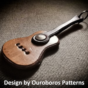 Guitar Charm DIY Leather Pattern PDF image 6