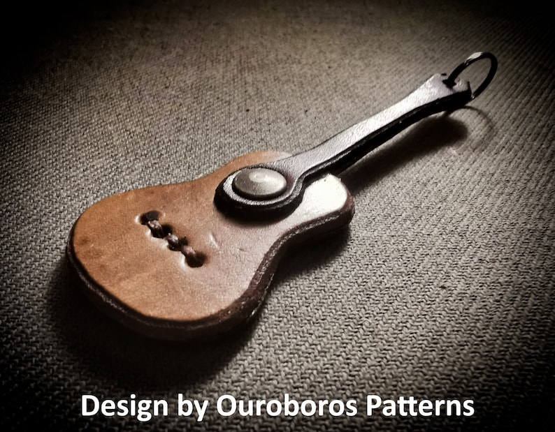 Guitar Charm DIY Leather Pattern PDF image 6