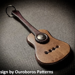 Guitar Charm DIY Leather Pattern PDF image 4