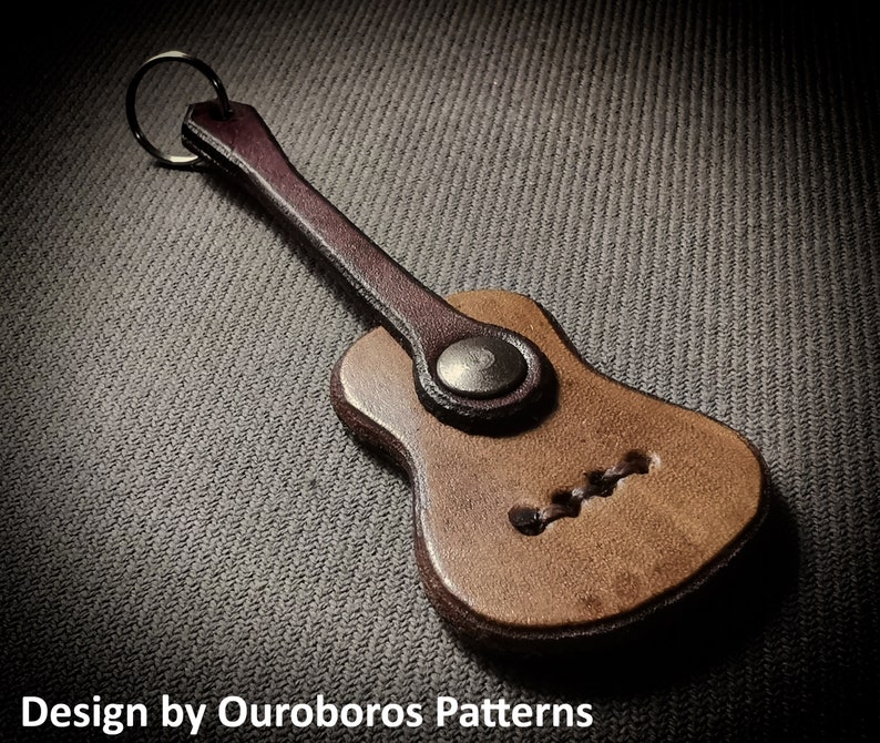 Guitar Charm DIY Leather Pattern PDF image 4