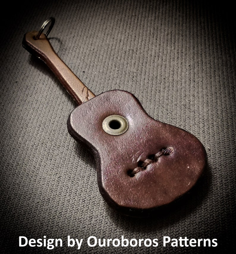 Guitar Charm DIY Leather Pattern PDF image 7