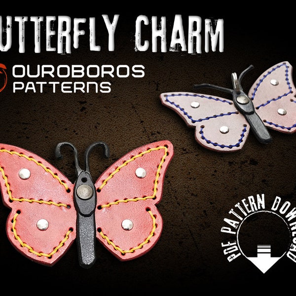 Butterfly Charm - DIY - Leather Pattern PDF