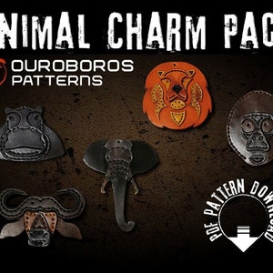 Animal Charm Pack - DIY - Leather Pattern PDF