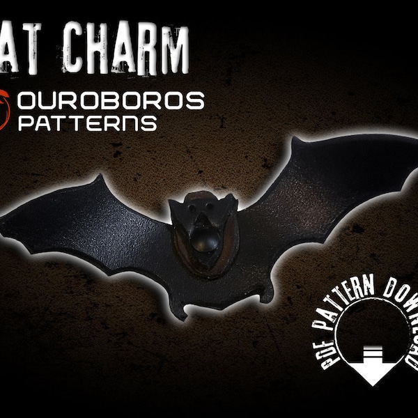 Bat Charm - DIY - Leather Pattern PDF