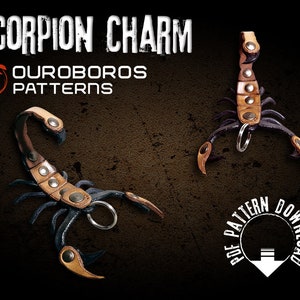 Scorpion Charm - DIY - Leather Pattern PDF