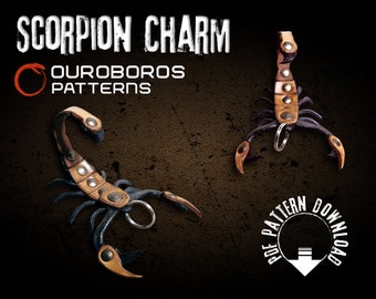 Scorpion Charm - DIY - Leather Pattern PDF