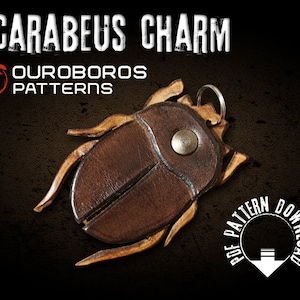 Charm Escarabeo - DIY - Patrón de cuero PDF