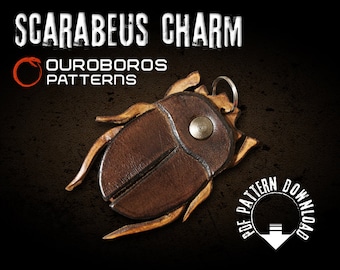 Scarabeus Charm - DIY - Leather Pattern PDF