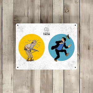 Vintage Tintin metal sign "Tintin Collector" (Tin48)