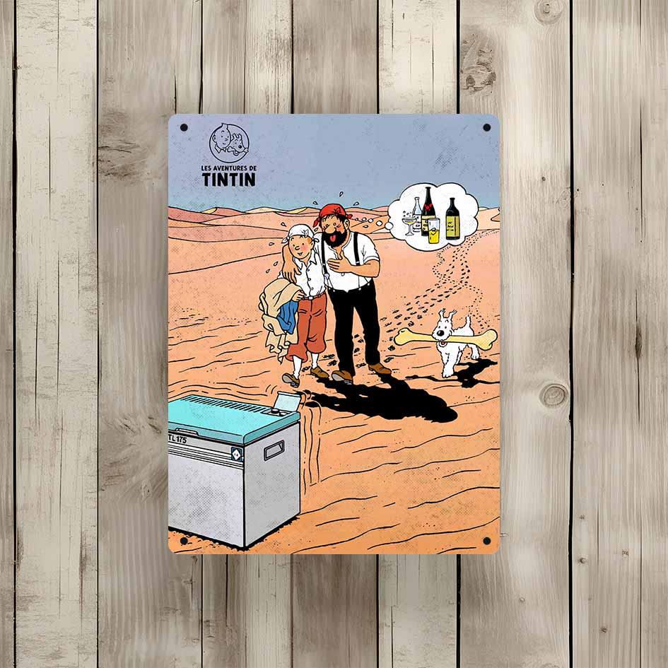 TINTIN コミックアート 木製フレーム TINTIN コミックアート 木製フレーム TINTIN コミックアート