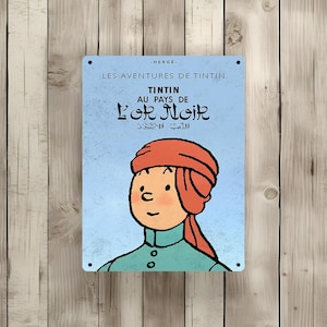 Vintage Tintin metal sign "Tintin Collector" (Tin46)