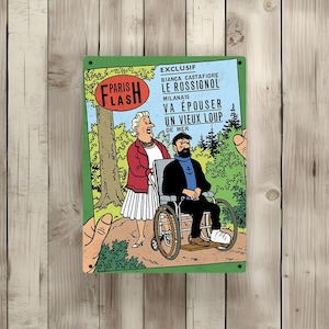 Vintage Tintin metal sign "Tintin Collector" (Tin56)